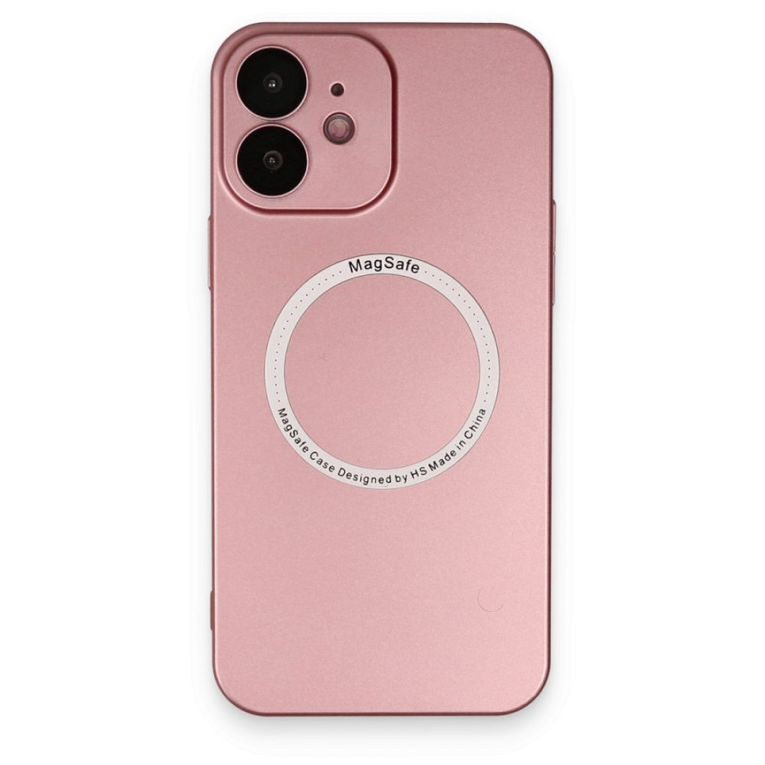 Apple iPhone 12 Kılıf Jack Magneticsafe Lens Silikon - Rose Gold