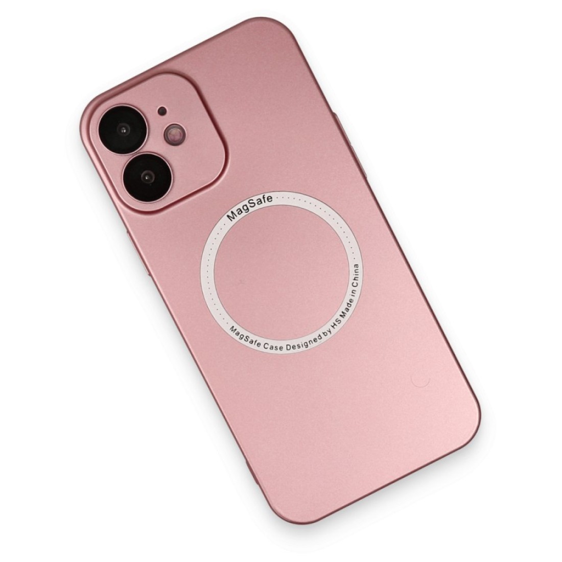 Apple iPhone 12 Kılıf Jack Magneticsafe Lens Silikon - Rose Gold