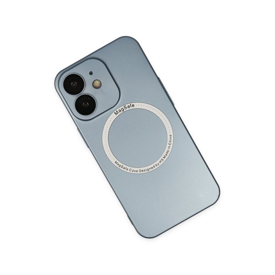 Apple iPhone 12 Kılıf Jack Magneticsafe Lens Silikon - Sierra Blue