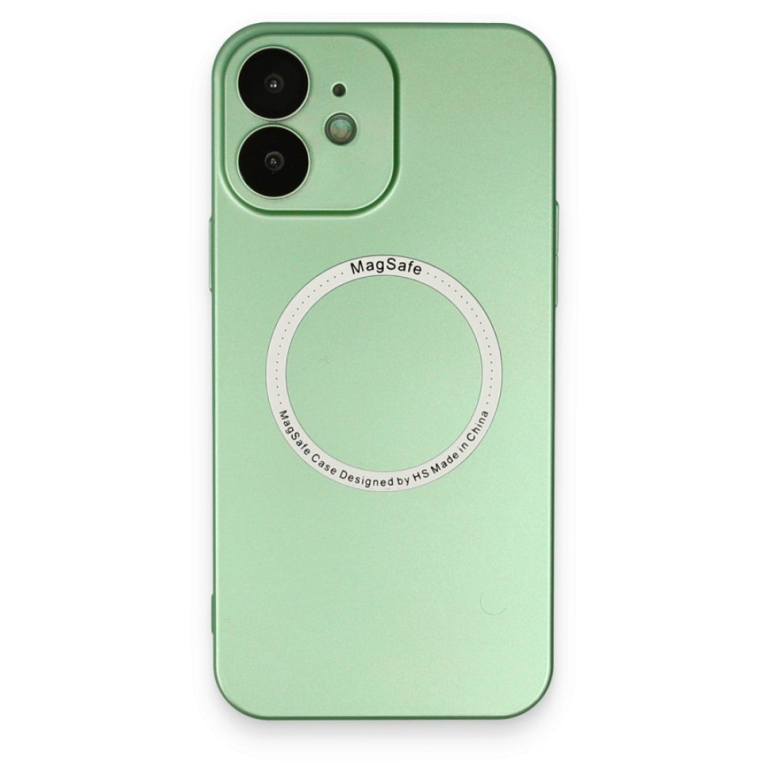 Apple iPhone 12 Kılıf Jack Magneticsafe Lens Silikon - Yeşil