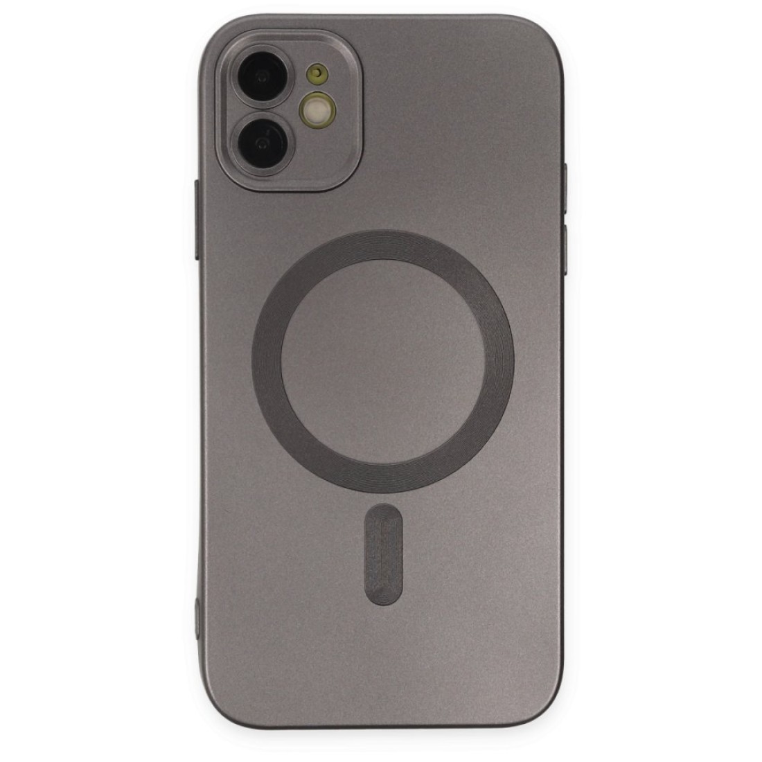 Apple iPhone 12 Kılıf Moshi Lens Magneticsafe Silikon - Füme