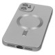 Apple iPhone 12 Kılıf Moshi Lens Magneticsafe Silikon - Gümüş