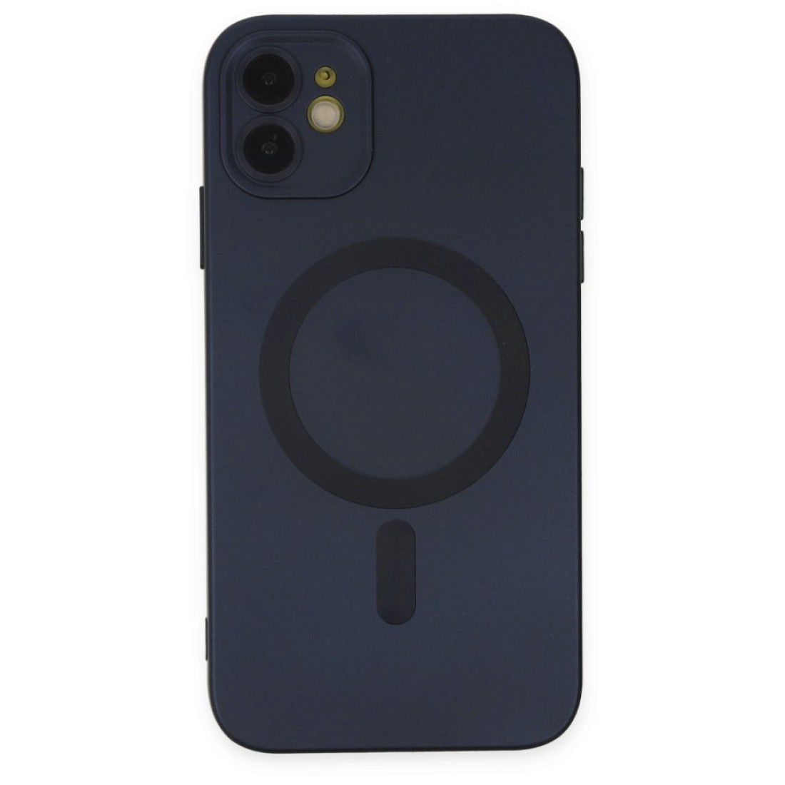 Apple iPhone 12 Kılıf Moshi Lens Magneticsafe Silikon - Lacivert