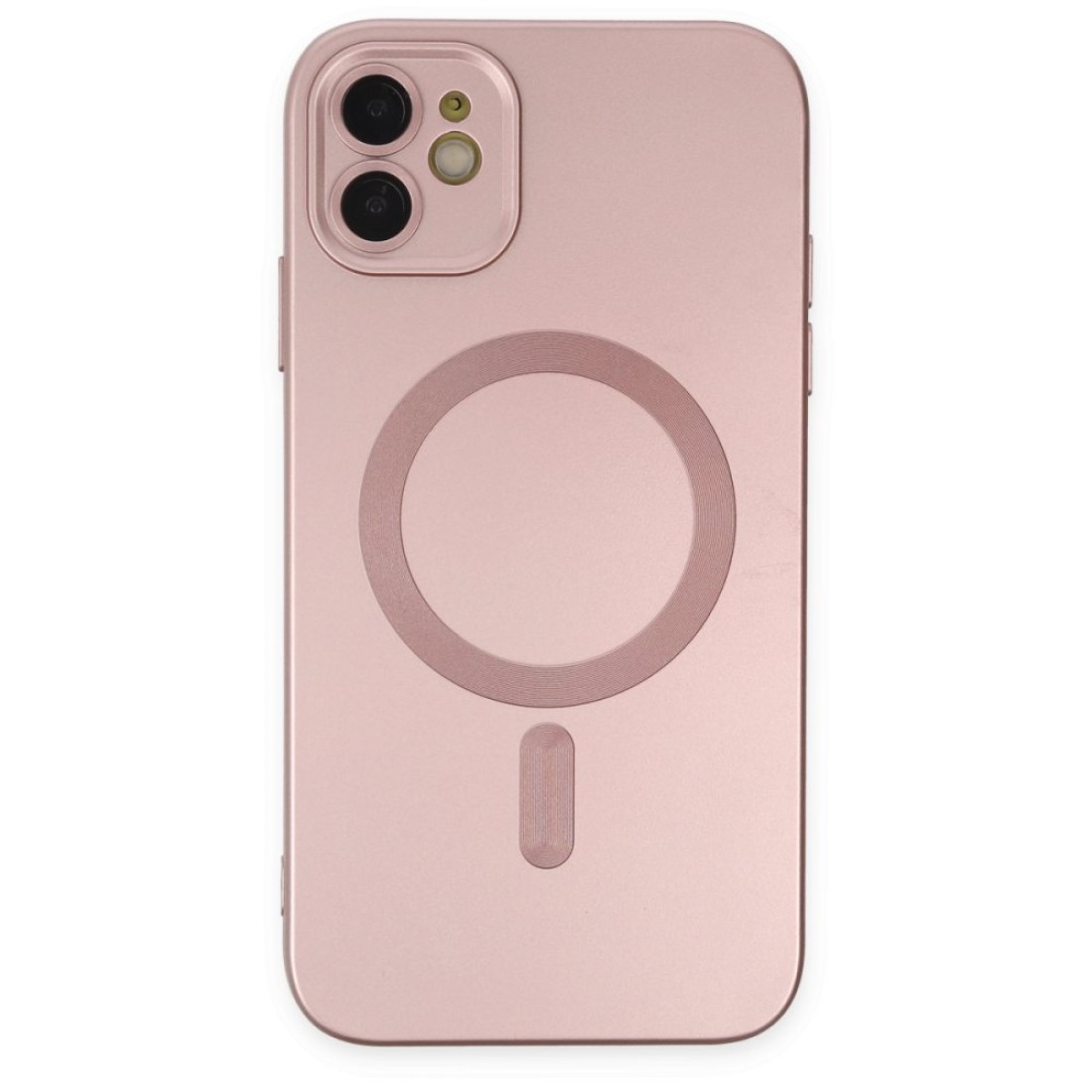 Apple iPhone 12 Kılıf Moshi Lens Magneticsafe Silikon - Rose Gold