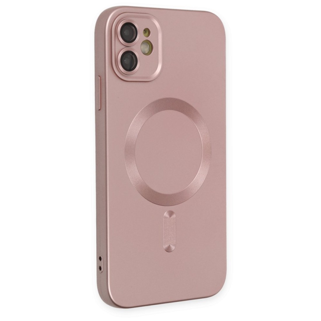 Apple iPhone 12 Kılıf Moshi Lens Magneticsafe Silikon - Rose Gold