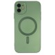 Apple iPhone 12 Kılıf Moshi Lens Magneticsafe Silikon - Yeşil