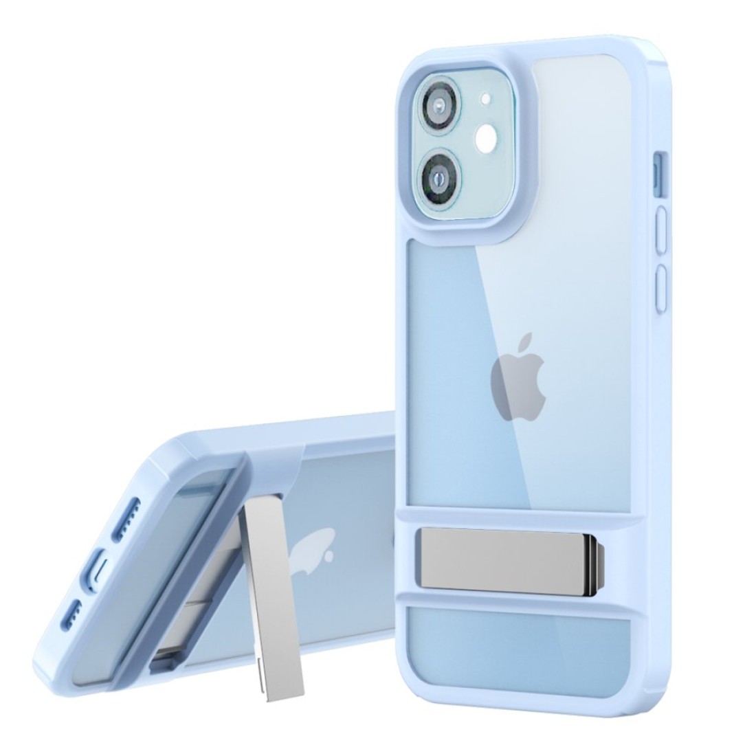 Apple iPhone 12 Kılıf Rolet Stand Kapak - Sierra Blue