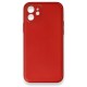 Apple iPhone 12 Mini Kılıf Coco Deri Silikon Kapak - Kırmızı