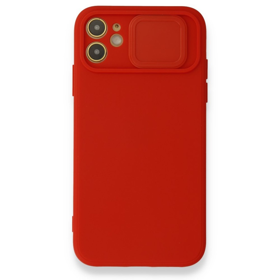 Apple iPhone 12 Mini Kılıf Color Lens Silikon - Kırmızı
