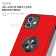 Apple iPhone 12 Mini Kılıf Elit Yüzüklü Kapak - Kırmızı