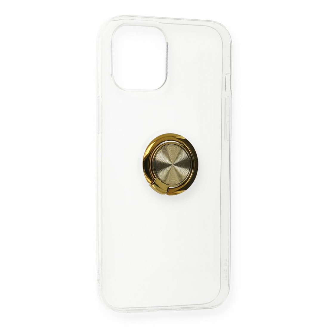 Apple iPhone 12 Mini Kılıf Gros Yüzüklü Silikon - Gold