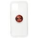Apple iPhone 12 Mini Kılıf Gros Yüzüklü Silikon - Kırmızı