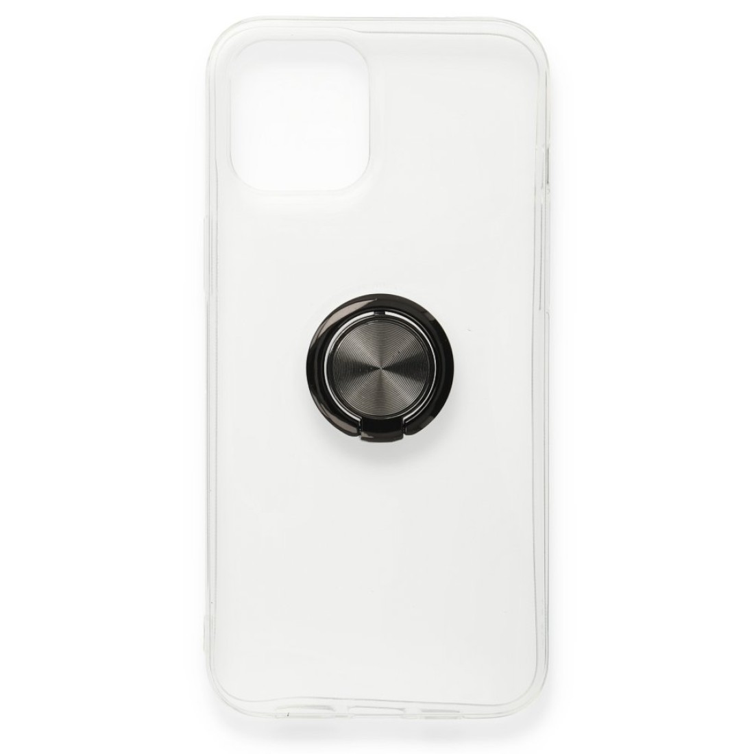 Apple iPhone 12 Mini Kılıf Gros Yüzüklü Silikon - Siyah