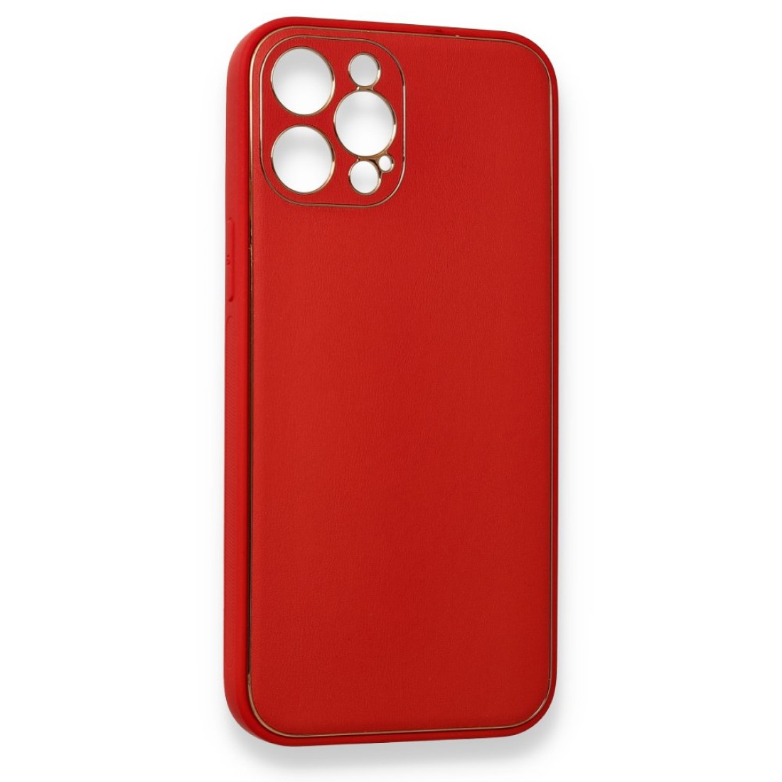 Apple iPhone 12 Pro Kılıf Coco Deri Silikon Kapak - Kırmızı