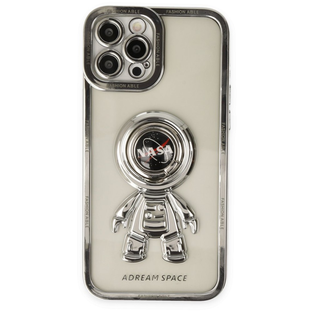 Apple iPhone 12 Pro Kılıf Astronot Silikon - Nasa Koyu