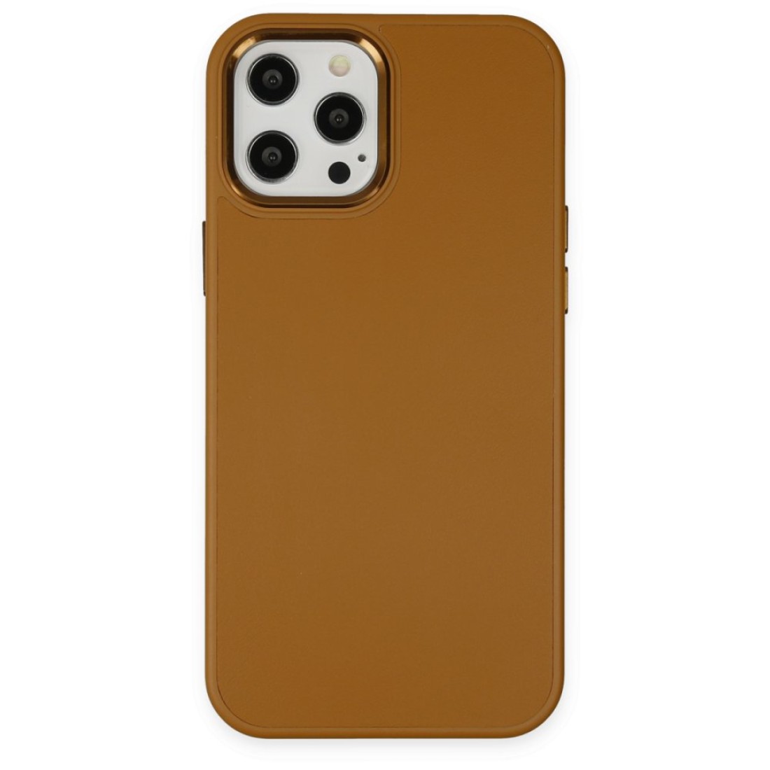 Apple iPhone 12 Pro Kılıf Asya Deri Silikon - Kahverengi