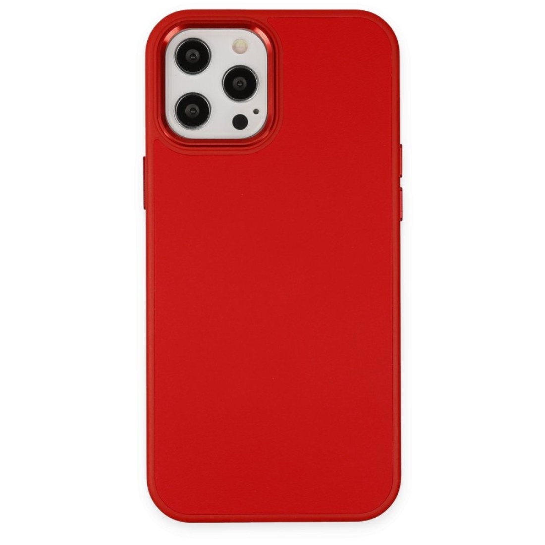 Apple iPhone 12 Pro Kılıf Asya Deri Silikon - Kırmızı