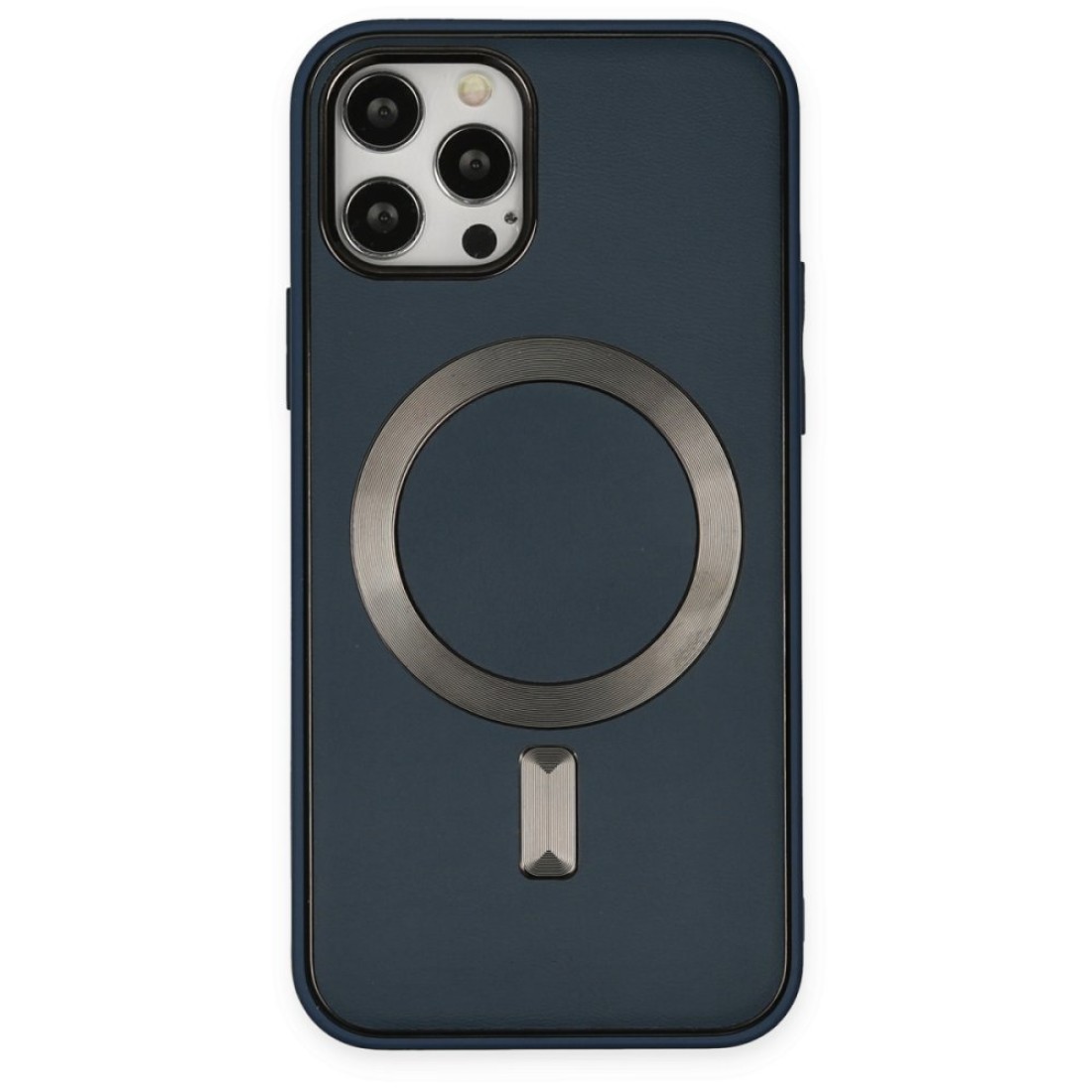 Apple iPhone 12 Pro Kılıf Coco Deri Magneticsafe Silikon - Lacivert