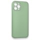 Apple iPhone 12 Pro Kılıf Coco Deri Silikon Kapak - Açık Yeşil