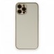 Apple iPhone 12 Pro Kılıf Coco Deri Silikon Kapak - Beyaz