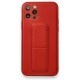 Apple iPhone 12 Pro Kılıf Coco Deri Standlı Kapak - Kırmızı