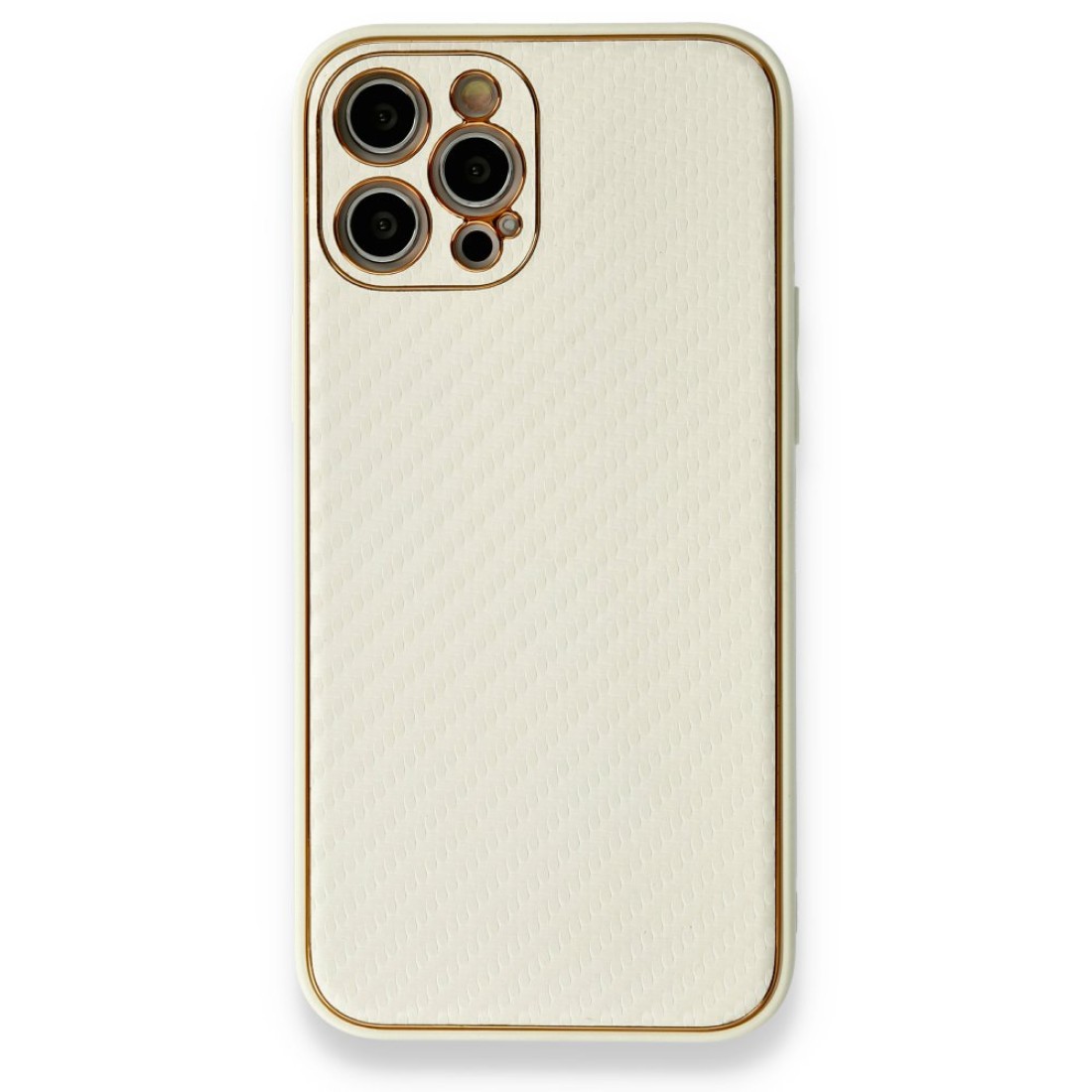 Apple iPhone 12 Pro Kılıf Coco Karbon Silikon - Beyaz
