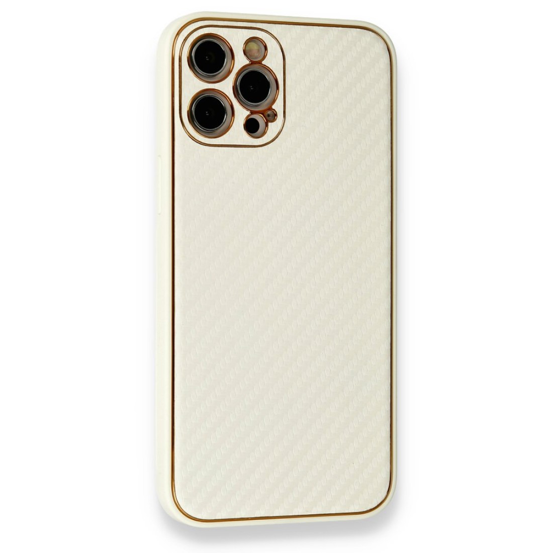 Apple iPhone 12 Pro Kılıf Coco Karbon Silikon - Beyaz