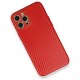 Apple iPhone 12 Pro Kılıf Coco Karbon Silikon - Kırmızı
