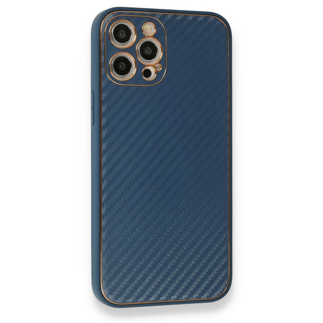 Apple iPhone 12 Pro Kılıf Coco Karbon Silikon - Mavi