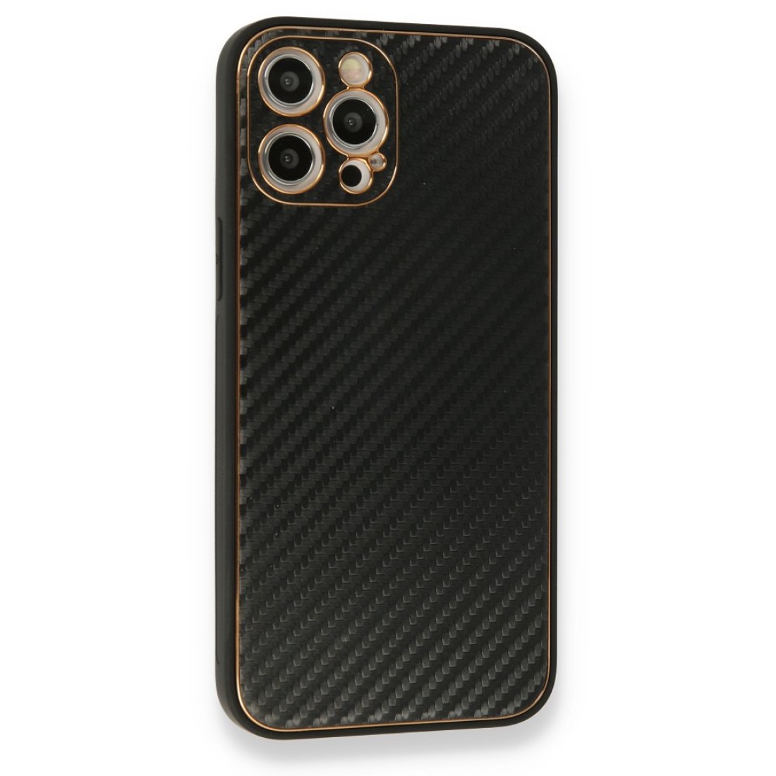 Apple iPhone 12 Pro Kılıf Coco Karbon Silikon - Siyah