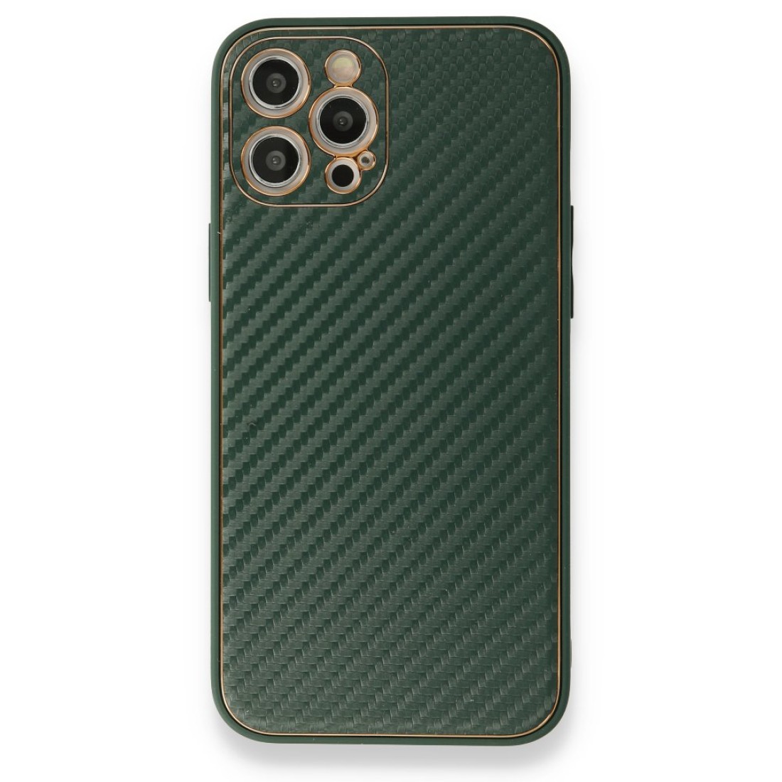 Apple iPhone 12 Pro Kılıf Coco Karbon Silikon - Yeşil