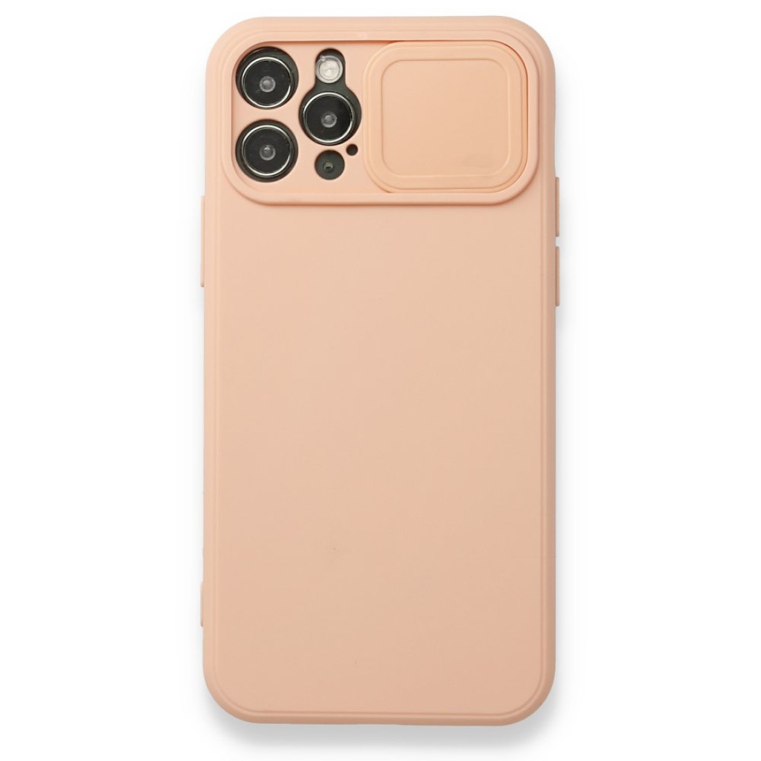 Apple iPhone 12 Pro Kılıf Color Lens Silikon - Pudra