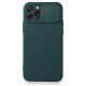 Apple iPhone 12 Pro Kılıf Color Lens Silikon - Yeşil