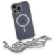 Apple iPhone 12 Pro Kılıf Divo Lazer Askılı Magsafe Kapak - Gümüş