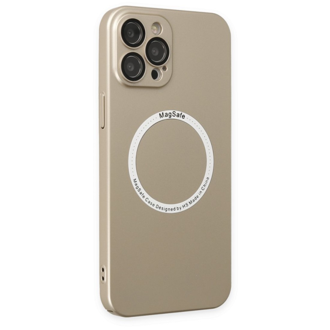 Apple iPhone 12 Pro Kılıf Jack Magneticsafe Lens Silikon - Gold