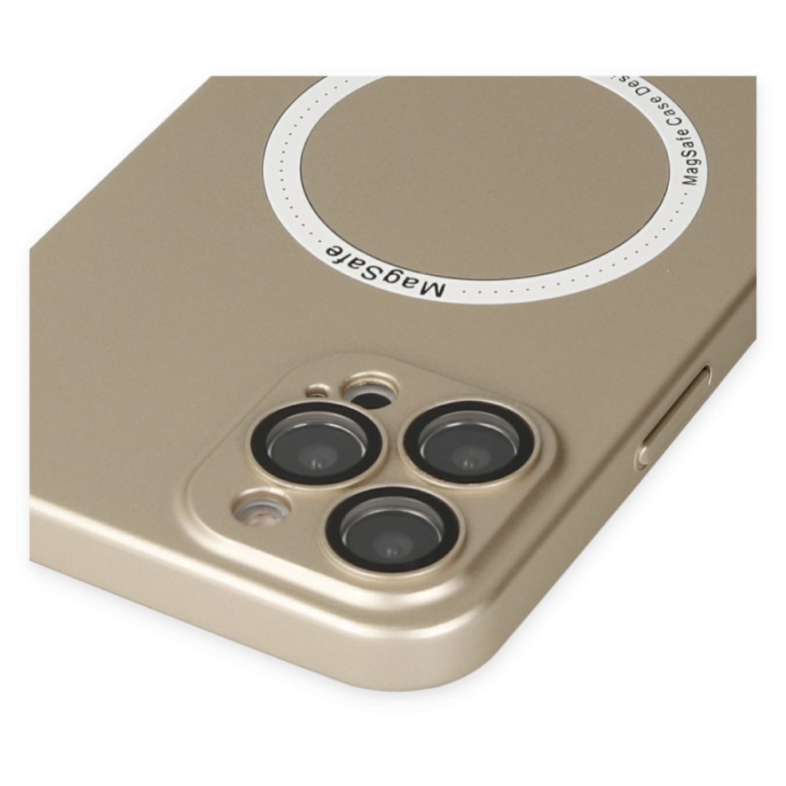 Apple iPhone 12 Pro Kılıf Jack Magneticsafe Lens Silikon - Gold