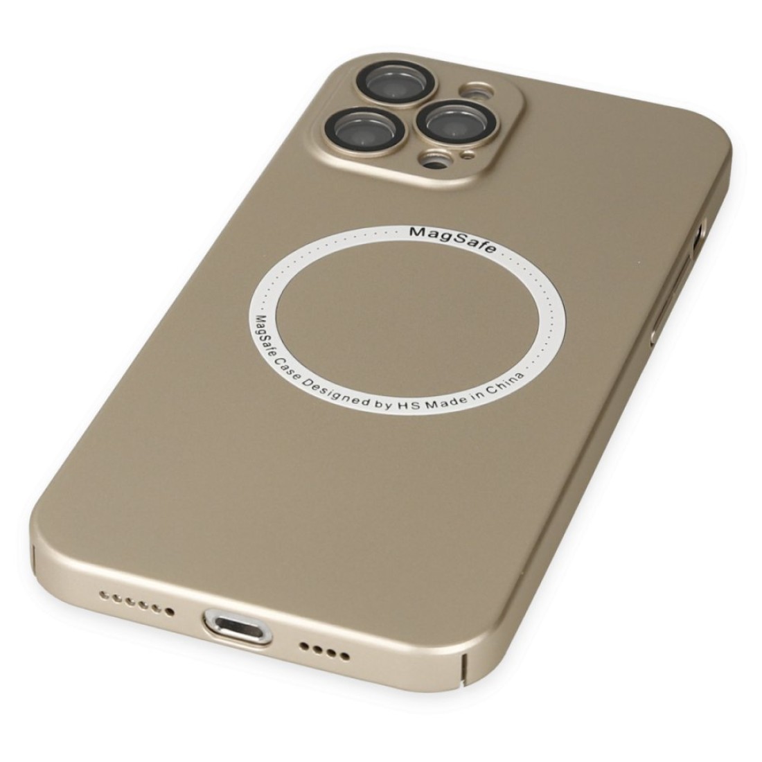 Apple iPhone 12 Pro Kılıf Jack Magneticsafe Lens Silikon - Gold