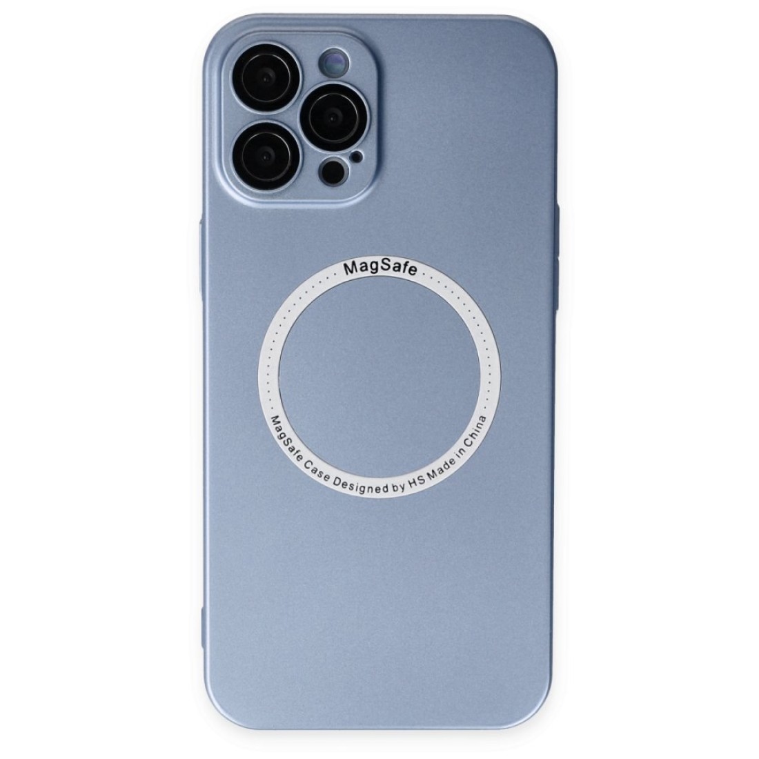 Apple iPhone 12 Pro Kılıf Jack Magneticsafe Lens Silikon - Sierra Blue