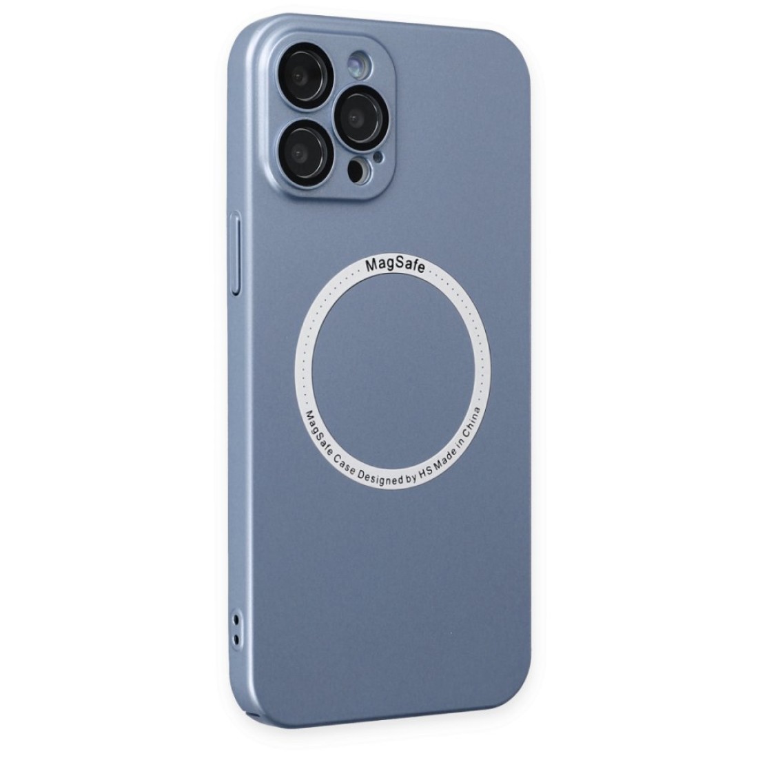 Apple iPhone 12 Pro Kılıf Jack Magneticsafe Lens Silikon - Sierra Blue