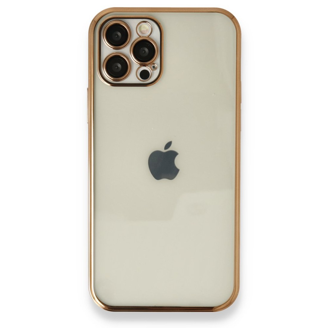 Apple iPhone 12 Pro Kılıf Razer Lensli Silikon - Gold