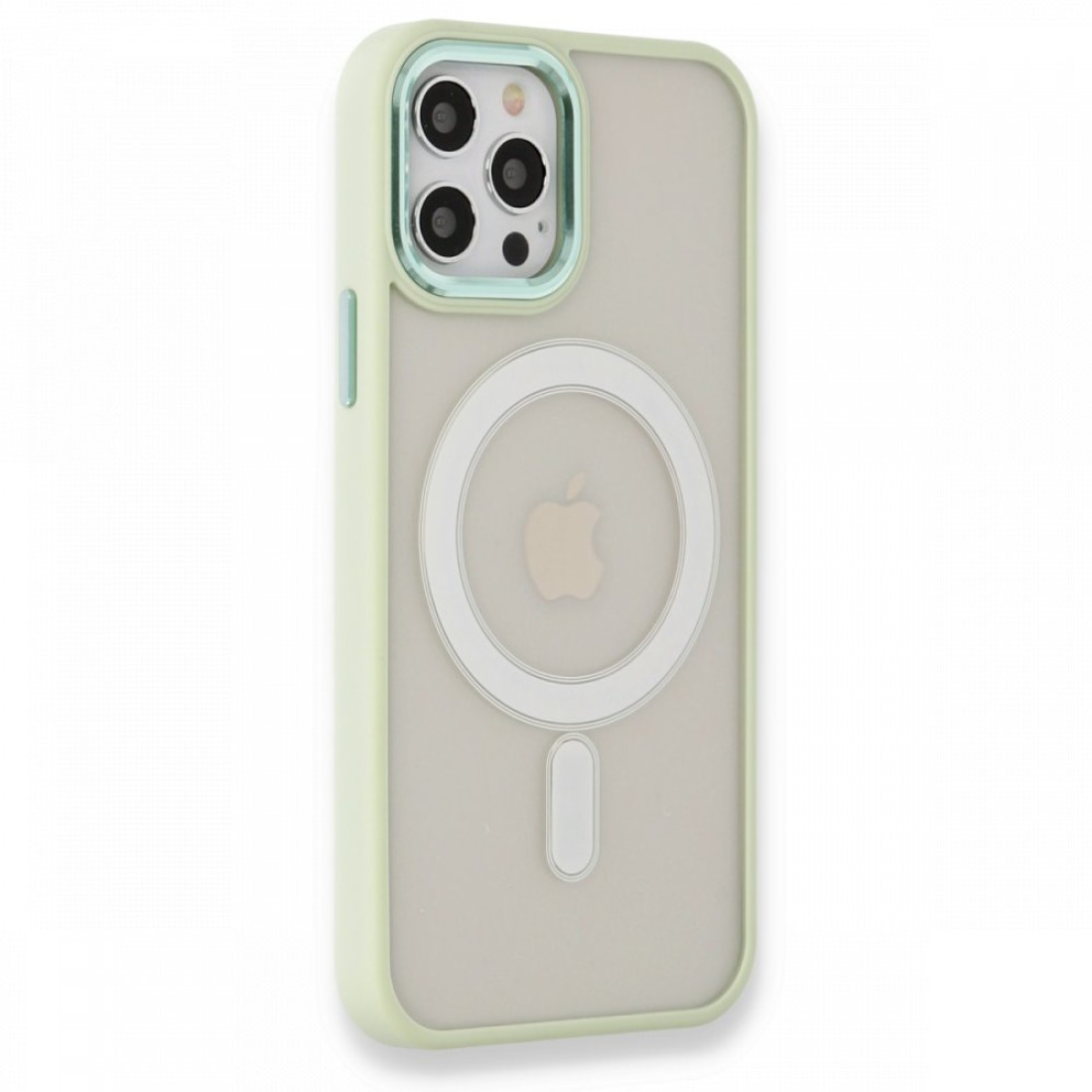 Apple iPhone 12 Pro Kılıf Room Magneticsafe Silikon - Su Yeşili