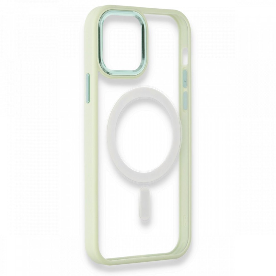 Apple iPhone 12 Pro Kılıf Room Magneticsafe Silikon - Su Yeşili