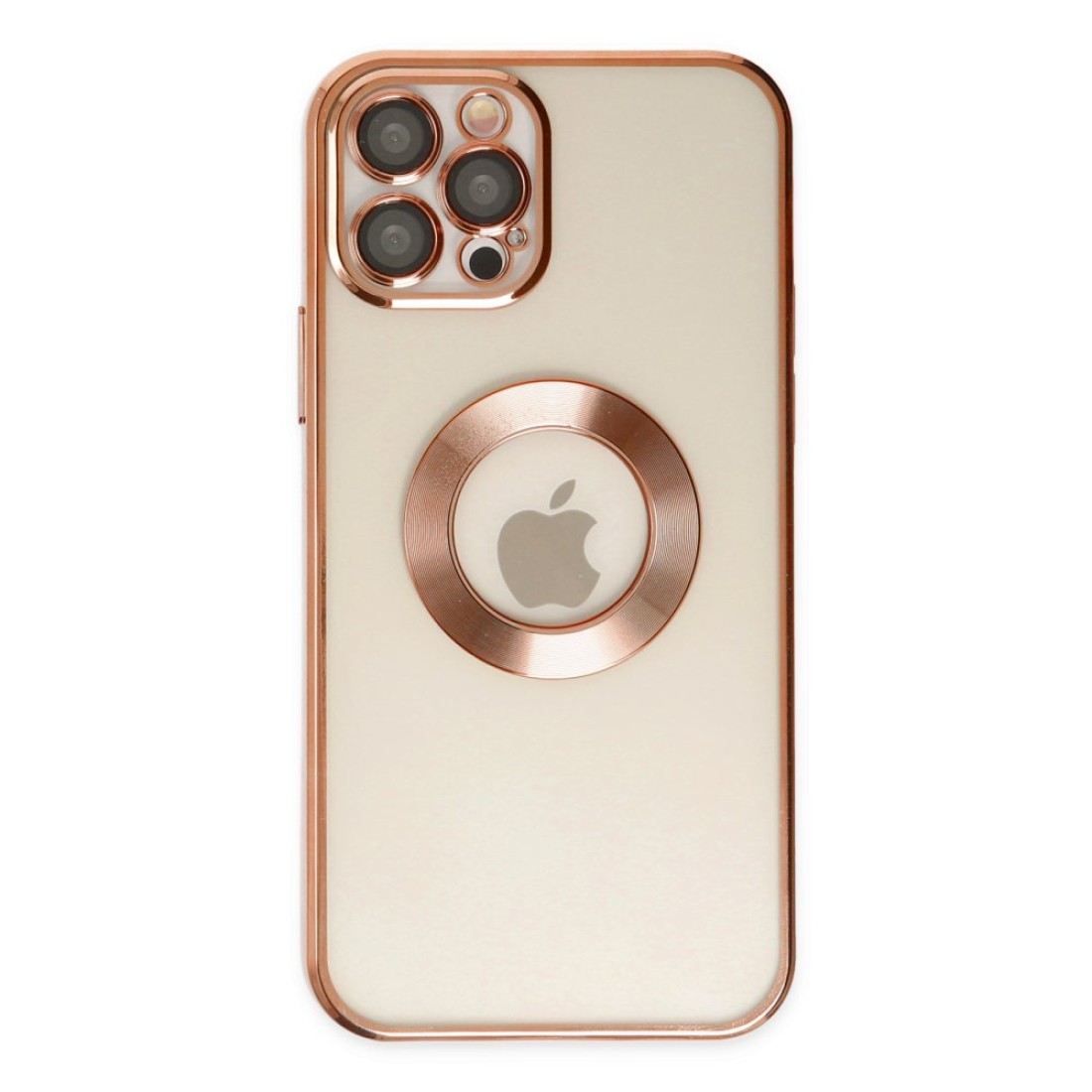 Apple iPhone 12 Pro Kılıf Slot Silikon - Rose Gold