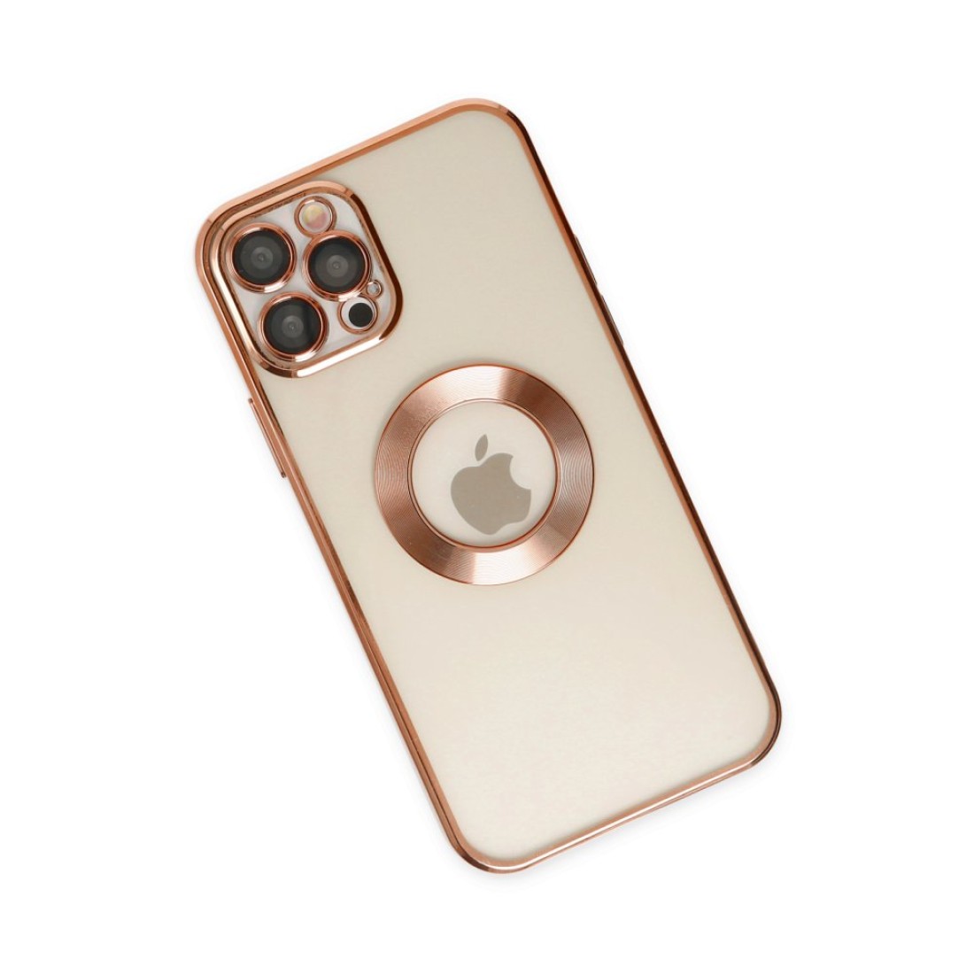 Apple iPhone 12 Pro Kılıf Slot Silikon - Rose Gold