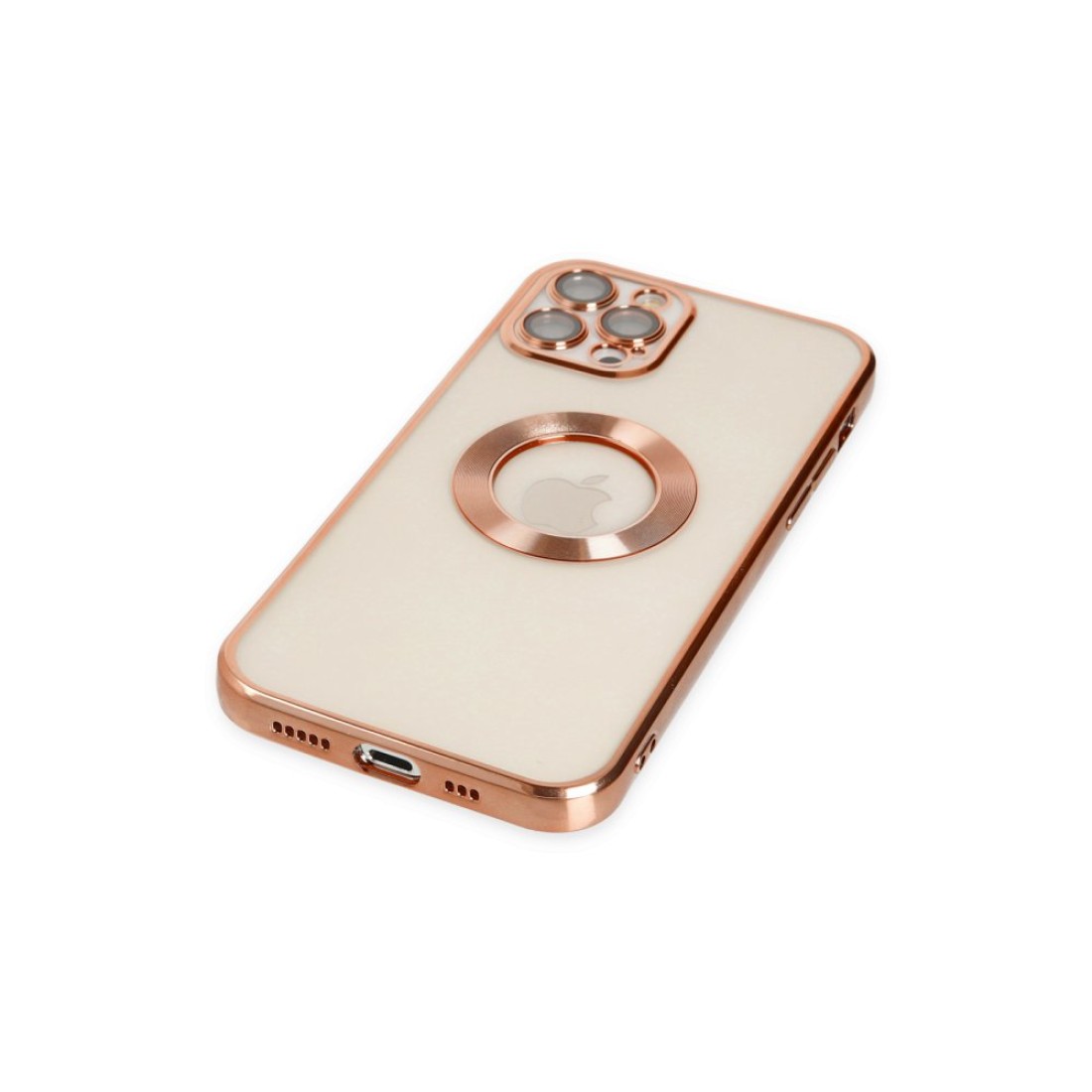 Apple iPhone 12 Pro Kılıf Slot Silikon - Rose Gold