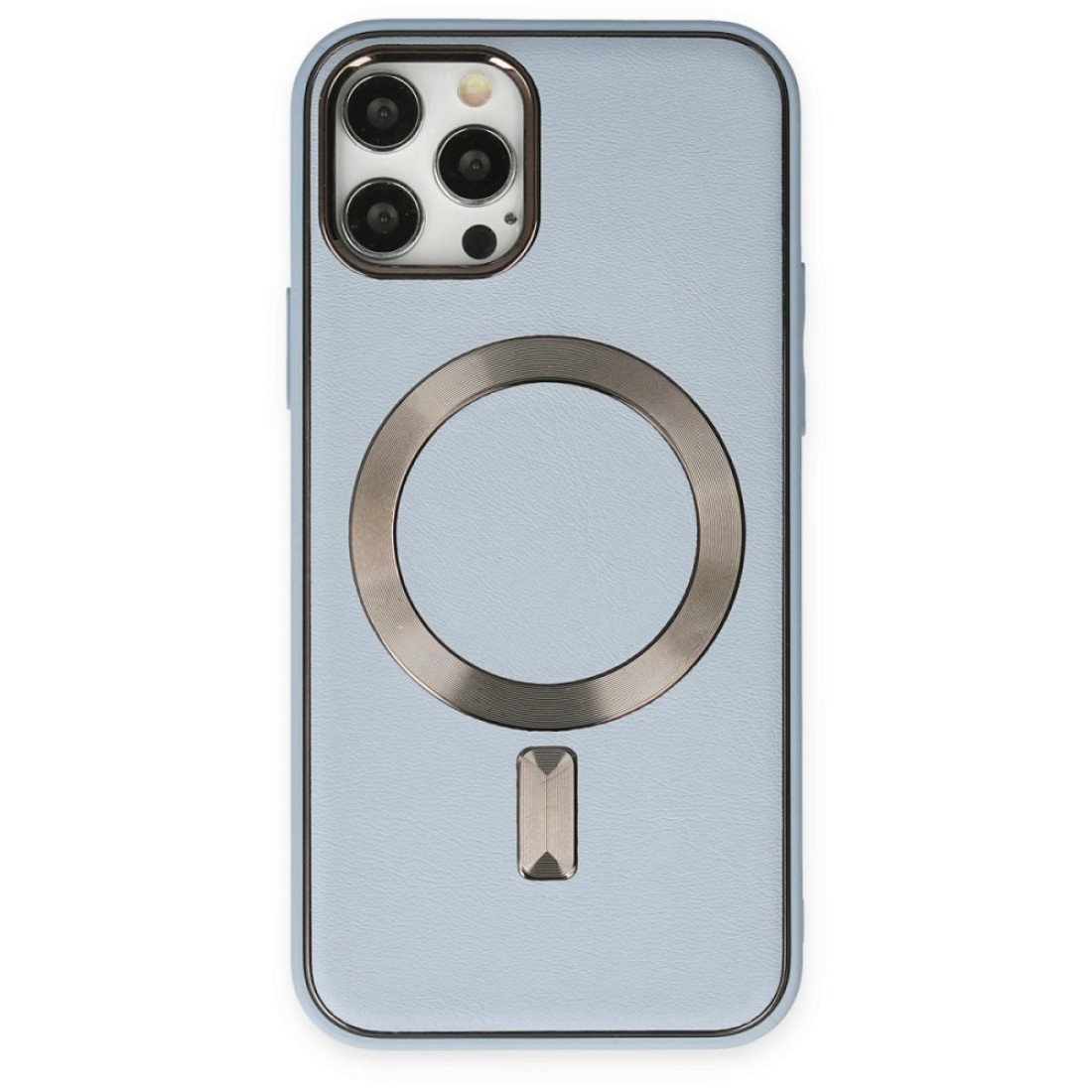 Apple iPhone 12 Pro Max Kılıf Coco Deri Magneticsafe Silikon - Sierra Blue