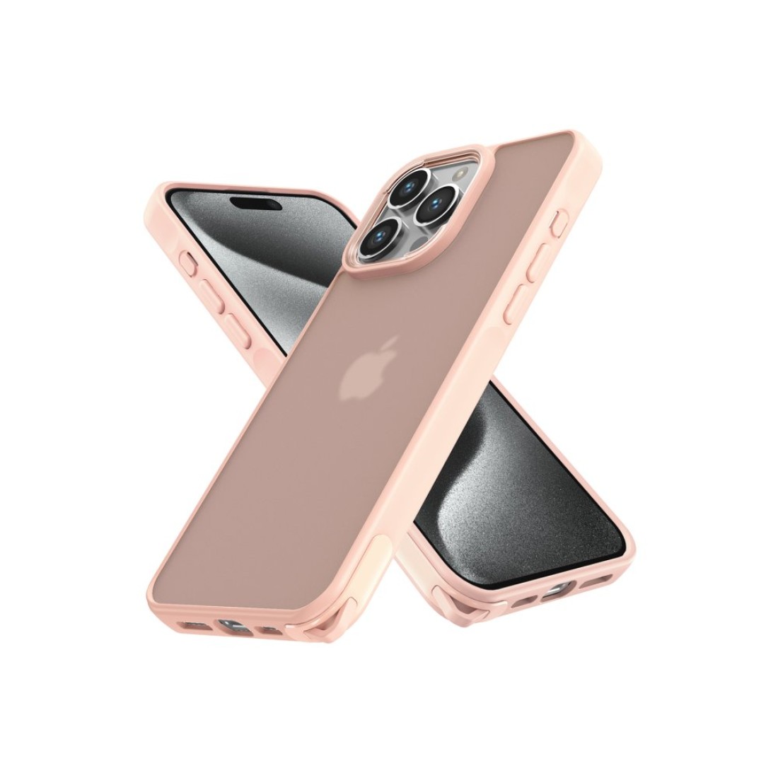 iPhone 12 Pro Max Kılıf Elegant Kapak - Pudra