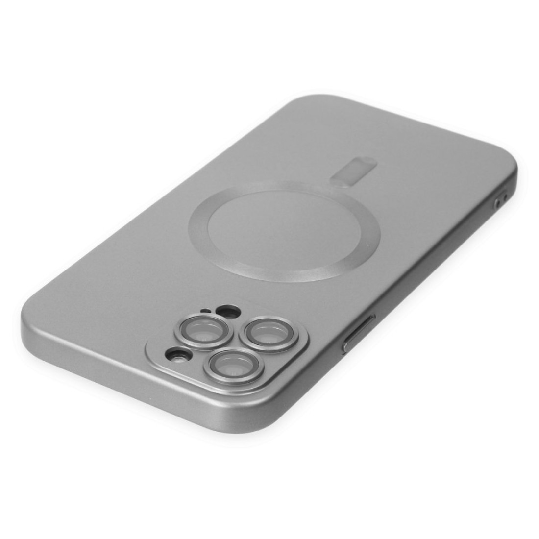 Apple iPhone 12 Pro Max Kılıf Moshi Lens Magneticsafe Silikon - Gümüş