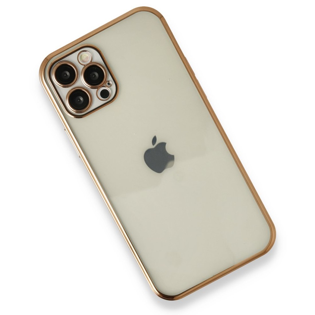 Apple iPhone 12 Pro Max Kılıf Razer Lensli Silikon - Gold