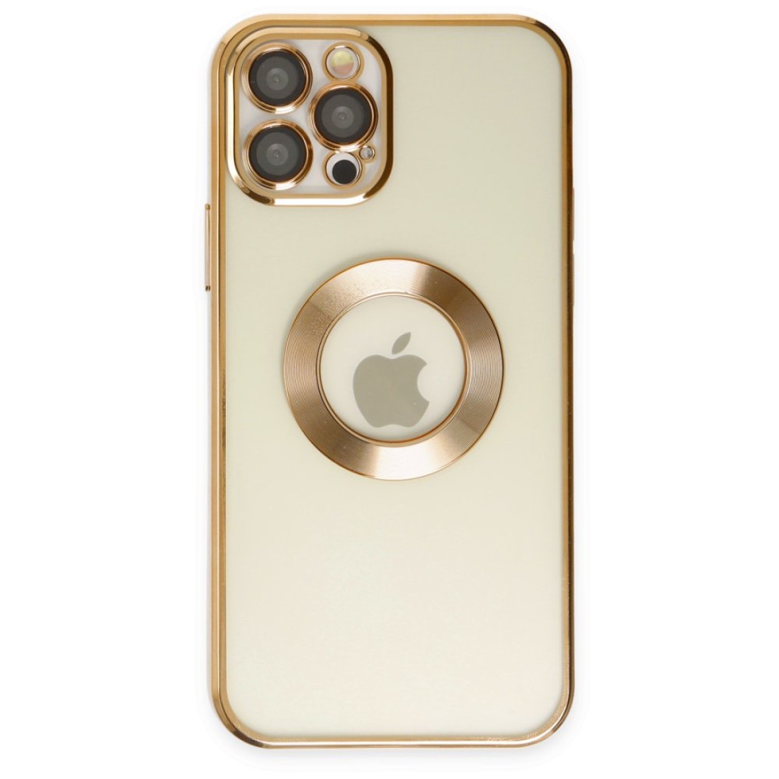 Apple iPhone 12 Pro Max Kılıf Slot Silikon - Gold